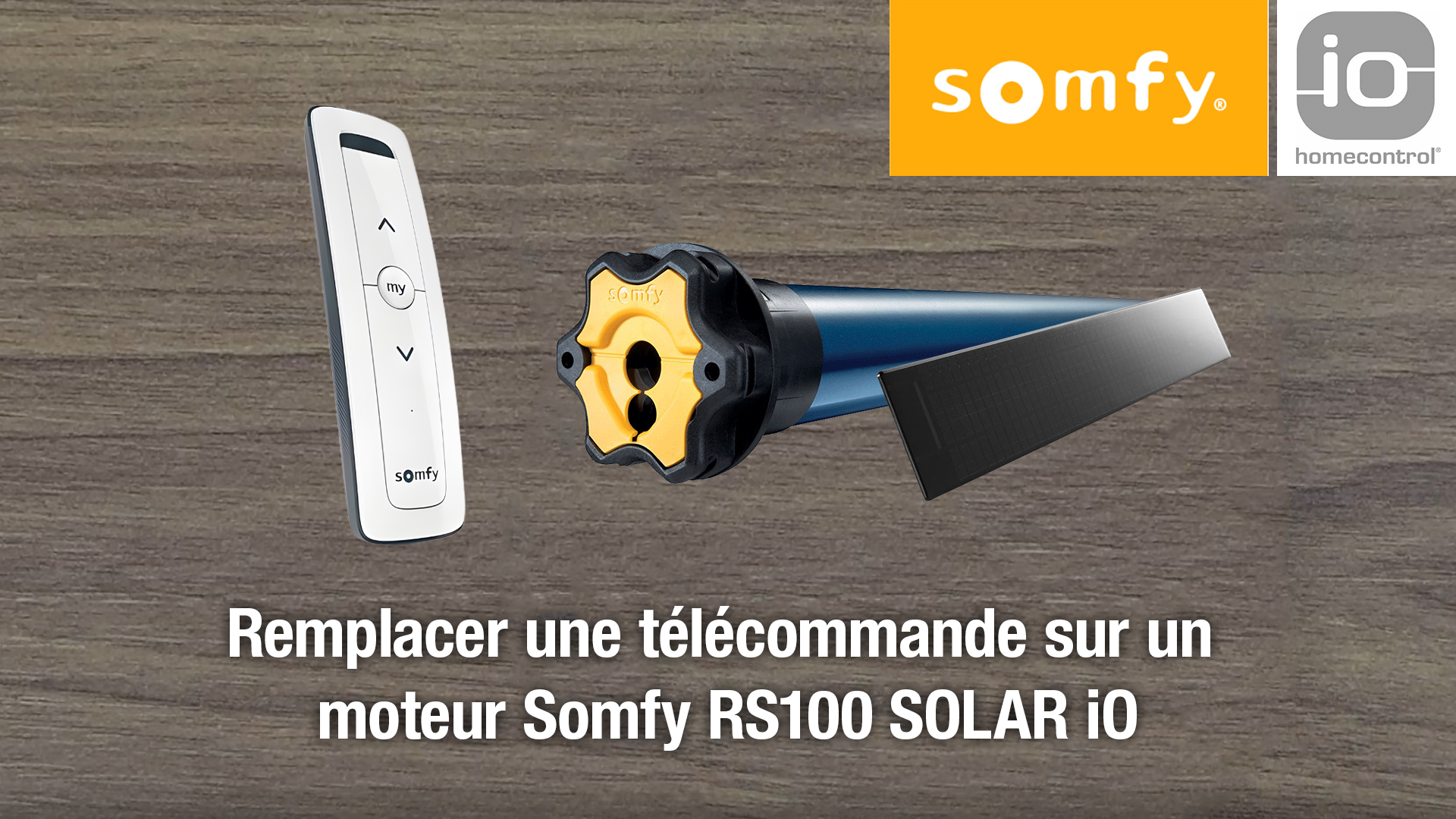 videoRemplacer la télécommande sur un moteur Somfy RS100 iO Solar